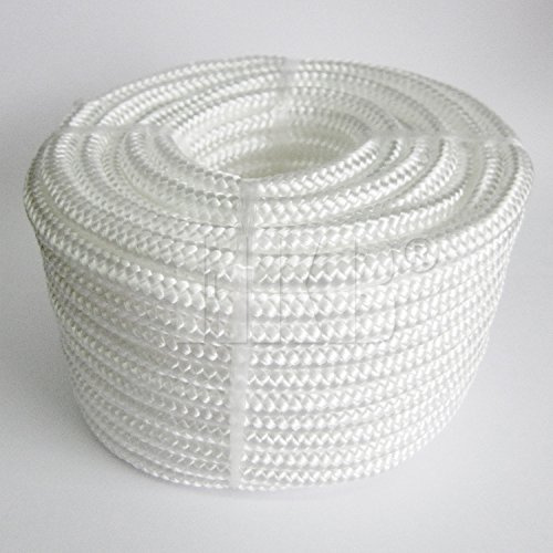 HKB Polypropylen Seil 20 m x 8 mm, Weiß, 16-Fach geflochten | Festmacher, Flechtleine, Tauwerk, Artikelnr. 20092
