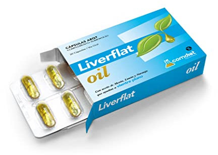 Comdiet Liverflat Aceite Esencial Quimiotipado | Para Gases e Hinchazón de Adultos | Detoxicante Digestivo | Desinflama el Abdomen y Elimina las Náuseas | Para Bienestar Digestivo | 60 Cápsulas