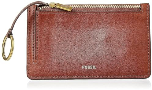 Fossil Brieftasche für Frauen Logan, Leder/Polyurethanbesatz Klappe Clutch braun 19,4 cm L x 2,5 cm B x 10,2 cm H SL7833200