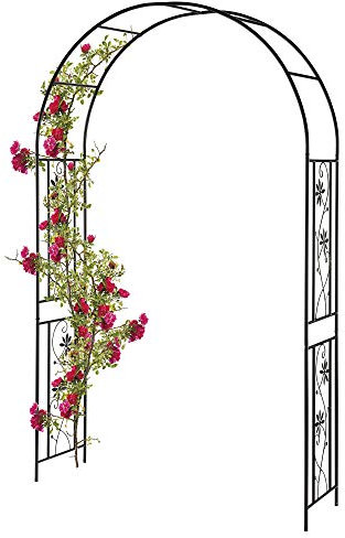 Garden Gear 2.2 Metre Metal Garden Arch, Outdoor Decorative Floral Plant Support