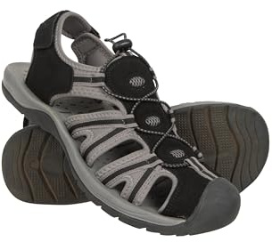 Mountain Warehouse Bay Reef Mens Shandals - Synthetic Upper Shoes, Neoprene Lining Sandals, Lightweight, Cushioned Foam Footwear - Spring Summer, Walking, Travel Black Adult Shoe Size 10
