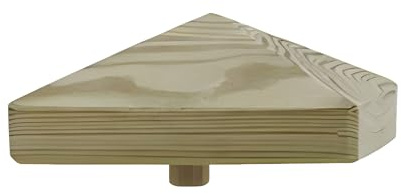 Lot de 1 à 10 capuchons de poteau en bois - Pyramide - Taille : 80 mm / 100 mm / 130 mm (2) - 1 pièce de 100 x 100 mm.