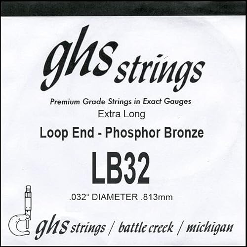 GHS™ Strings »PHOSPHOR BRONZE SINGLE STRING - 032 WOUND - LOOP END - BANJO« Einzelsaite für Banjo - Phosphor Bronze - Loop End - Stärke: 032