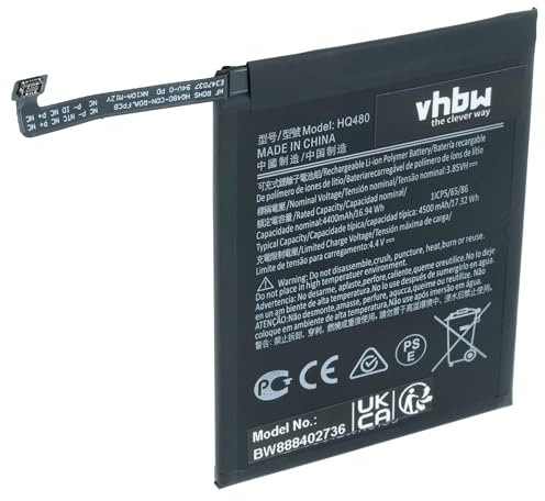 vhbw Akku kompatibel mit Nokia 8.3 5G TA-1243 | TA-1251 Handy Smartphone Telefon (4400 mAh, 3,85 V, Li-Polymer)