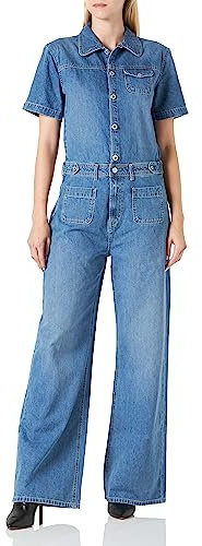 Pepe Jeans Evelyn, Salopette Donna, Blu (Denim),L