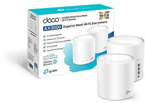 TP-Link Deco X50 AX3000 Whole Home AI-Driven Mesh Wi-Fi 6 System Dual-Band Pack of 2 (Renewed)