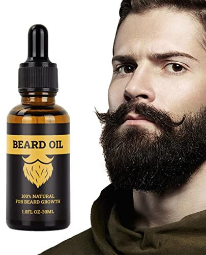 crescita barba per gli uomini - Balm Men Beard Conditioner Olio per la cura della barba 30ml,Umidità più morbida naturale organico per barba, Crescita dei capelli Jingan