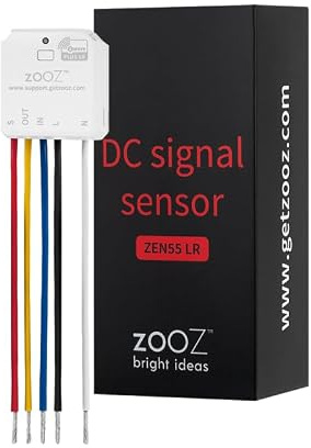 Zooz ZEN55 - 800 Series Z-Wave Series Long Range DC Signal Sensor | For Use With Analog Smoke and CO Detectors Only | Z-Wave Hub Required (sold separately)