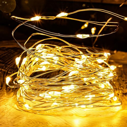 FREMON Guirlande Lumineuse, 100LEDs 8 Modes d'éclairage, Guirlande LED avec Fonction Mémoire pour Extérieur et Intérieur, Lumières pour Decoration Chambre, Mariage, Noël, Arbre, Fête(2Pièce 10M)