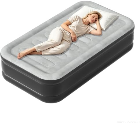 XMTECH Luftbett 1 Personen Luftmatratze Selbstaufblasend mit ntegrierter Elektrischer Pumpe, Aufblasbare Matratze für Camping & Gästebett, 187 cm x 90 cm x 46 cm