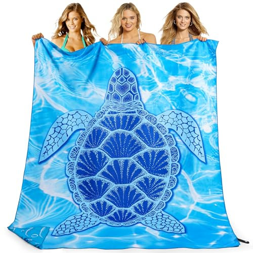 KUOGAS Strandtuch XXL 200x145 cm,Groß Schnelltrocknendes Mikrofaser Handtuch, Sandfrei Badetuch,Stranddecke Damen strandhandtuch