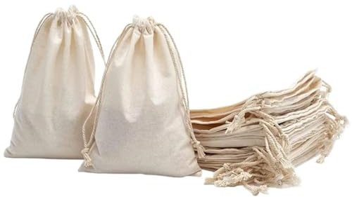 Geschenkbeutel Baumwoll-Aufbewahrungsbeutel mit Kordelzug, Geschenkpaket for die Jahresparty, mehrere Größen for Hochzeitsbeutel(Color:20 pcs,Size:17x23cm)
