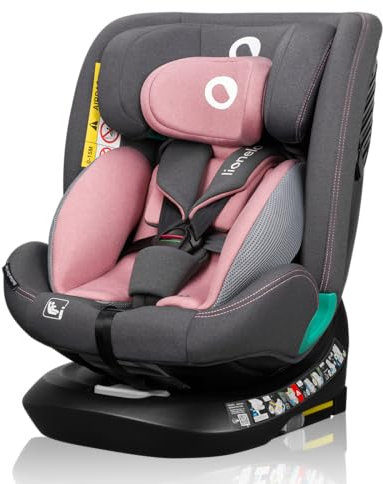 Lionelo Bastiaan i-Size Seggiolino Auto Evolutivo 4-in-1 per bambini 0-12 Anni (40-150 cm) ISOFIX e l'ultima Norma R129 Opzione Rivolto All'indietro, 21 Regolazioni, Girevole 360° Protezione Laterale