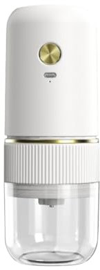 Molinillo de café eléctrico, portátil, USB, recargable, molinillo de café con mecanismo cónico de cerámica y ajustes de molienda ajustables para granos de café, especias, granos