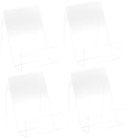 OHPHCALL 4stücke Teiliges Transparentes Buchregal Aus Acryl Multifunktionale Buchständer Für Bücher Und Musik-alben Praktischer Aufsteller Für Schreibtisch Und Home-display