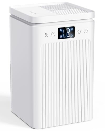 Dehumidifiers for Home, 2200ml Dehumidifiers for Bedroom with 6 Timer Modes, Auto-Off, 7-Color LED, Portable Dehumidifier, Quiet Energy Saving Small Dehumidifier for Bathroom Drying Clothes Office RV