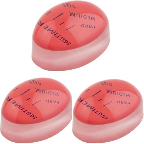 Pack of 3 Colour Changing Egg Timer, Heat Sensitive Egg Timer in Boil Water for Kitchen,Soft, Medium and Hard Boiled Eggs - Safe Durable Kitchen Tool - Gift and Home Use Orange