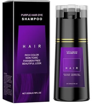 Shampooing Colorant Violet, Hair Dye Shampoo, Amplifie Les Tons Violets Éclatants Et Mauves Profonds, Prolongateur De Couleur Avec Nettoyage Nourrissant, Application Facile À Domicile
