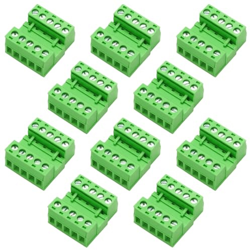 DIFLAX 10 Pièces Connecteurs électriques, Connecteurs Electriques Rapide, Bornes de Connexion,5-Fil 5-Entrées et Peut être Librement Combiné,domino electrique PA/PC Ignifuge
