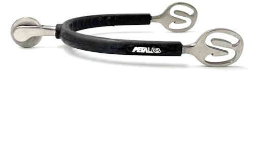 Equine Smile ES1081 METALAB SuperSpur Radsporen mit Gummi aus hochwertiger Edelstahl Reitsporen Reiten Sporen Spur (L 40 mm - Herren)