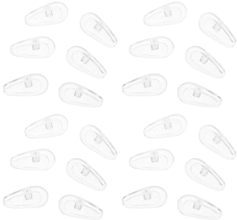 LOORGVEL 50 Paar Rutschfeste Silikon Nasenpads Transparent Weiche Brillen Nasenauflage Ersatz Nasenpolster für Brillen Sport und Alltag Passend