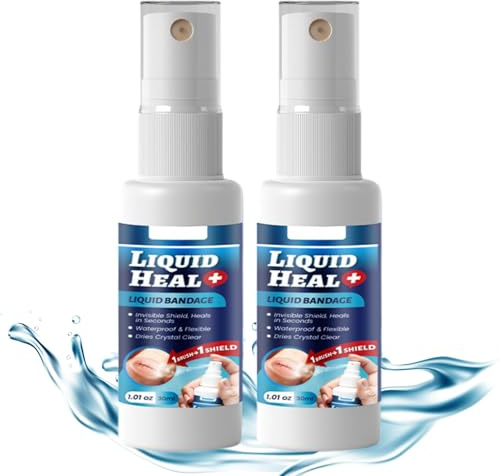 2pcs Waterproof Spray for Wounds - Quick Drying, Fast-Acting, Breathable & Skin-Safe Formula - Liquid Plaster Wounds Care - Liqui_d Skin for Wound