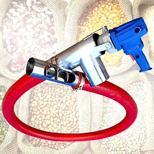 GYKOZY Pompa di aspirazione per Cereali ad Alta aspirazione, trasportatore a coclea da 1,5 m 220 V, Tubo in Gomma Resistente all'Usura, Risparmio di manodopera per Uso Domestico