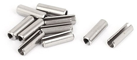 Aexit 10Stk. Stifte M6x20mm 304 Edelstahl Hohlsplinte Spannhülsen Holzstifte Spannstifte Befestiger