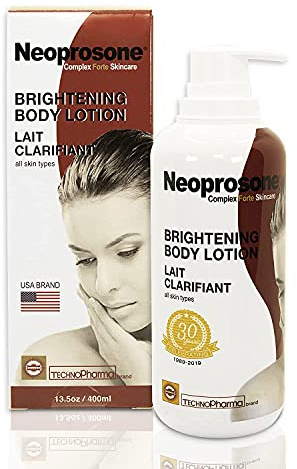 Neoprosone Brightening Body Lotion 400ml - For Dark Spots, Skin Brightening and Anti-Oxidant Properties, with Vitamin c and Alpha Arbutin Complex