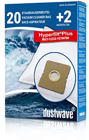 Dustwave® 20 x vacuum cleaner bags for AmazonBasics W11, highly effective with hygienic seal, made in Germany
