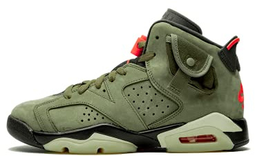Jordan Youth Air 6 Retro Gs Cactus Jack - Travis Scott Cn1085 200 Talla, Verde, 6 Big Kid