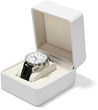 Oirlv PU Leder Uhrenbox Uhrenaufbewahrung | Uhr geschenkbox für Herren/Damen,Uhrenvitrine(Weiß)
