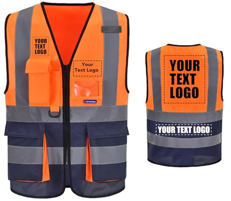 AYKRM 21 couleurs gilet lavoro catarifrangente alta visibilita con tasche e stampa staff personalizzata