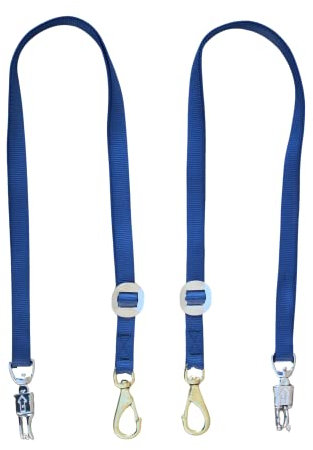 Tack Shack of Ocala Nylon Kreuz Krawatten 2er Set Kreuzbinder Kreuzbinder für Pferde, Schnellverschluss Kreuzbinder Stallbedarf Stallbedarf für Pferde (Navy)