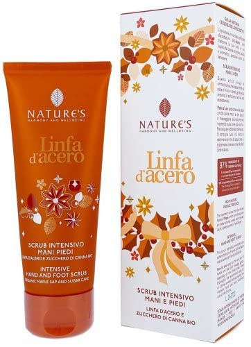 Linfa d'acero Scrub intensivo mani e piedi. linfa d'acero e zucchero di canna bio 75 ml