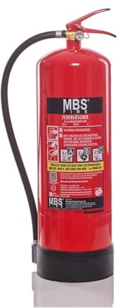 MBS FIRE 12kg ABC Pulver Feuerlöscher EN 3 A/B/C inkl. Plakette