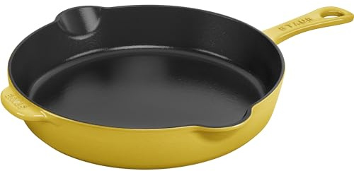 STAUB Cast Iron 8.5-inch Traditional Deep Skillet - Citron