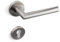 VERAMET® Poignée de porte en acier inoxydable | Ensemble de poignées de porte avec écusson rond | Inclut Entrée de Clé pour Cylindres | Jeu de Poignées pour votre maison ou bureau