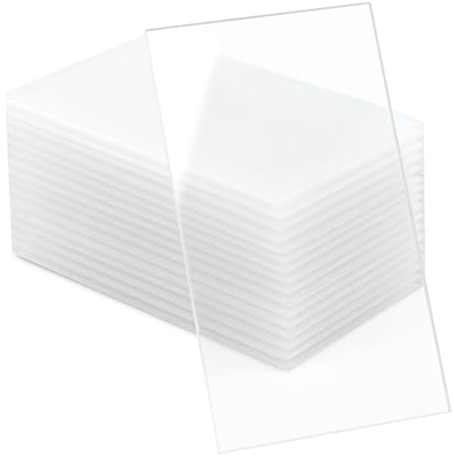 24 pcs Clear Acrylic Place Cards for Weddings, 3.5 x 2 Rectangle Acrylic Blanks for Acrylic Signs and Table Place Cards, Escort Name Plate for Table Setting, Wedding, Dinner Party (transparent)