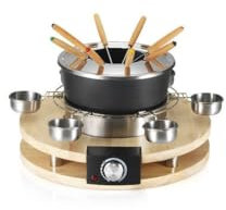 KITCHENCHEF Appareil à fondue 8 Personnes 1300W 2,7L 6 Coupelles incluses