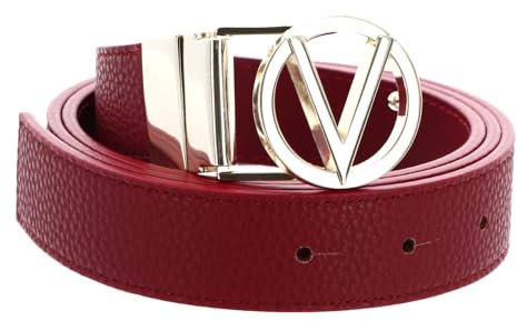 Valentino Roof Plaque Buckle Belt W115 Rosso Scuro/Oro - kürzbar