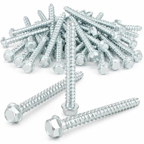 ORTAVA 20 Stück Betonschrauben M10 x 75 mm ohne Dübel, Sechskantkopf Schraubanker verzinkt mit Scheibe, Mauerschrauben für Beton, Mauerwerk, Stein & Ziegel