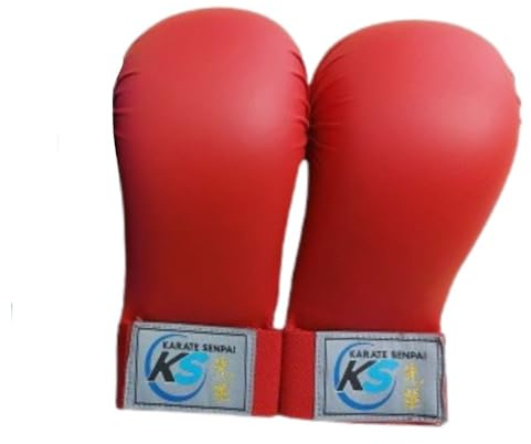 Karate Senpai | Guanti Karate Kumite Leggeri e Resistenti, Ideali per Allenamento e Competizione arti marziali (Rosso, M)