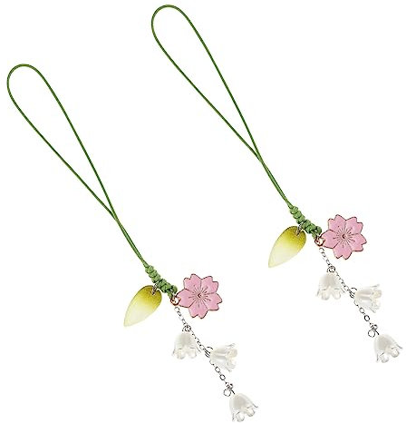 Veemoon 2stücke Blume Anhänger Handy Lanyard Anti-verlust Handy Gurt Mit Blumen-hängeornament Für Taschen Rucksack Schlüssel