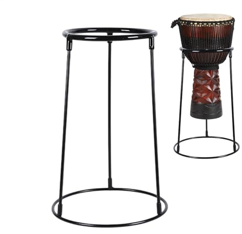 African Drum Stand - Adjustable Carbon Steel African Drum Stand,Black Percussion Rack, Musical Instrument Supplies for Adults, Beginners, Musician