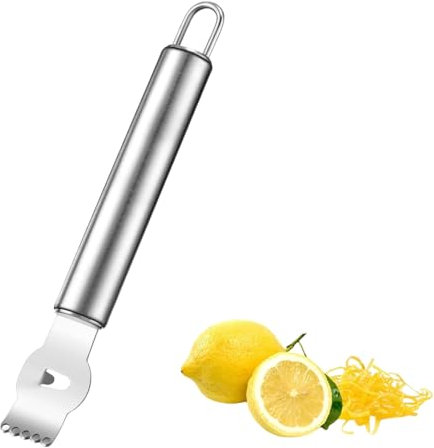Heanvmyss Peladores de Limón,Rallador de Cocina,Rallador de Cítricos Manual,Rallador Piel,Limón Zester de Acero Inoxidable,Rallador de Queso para Lima,Fruta,Cócteles