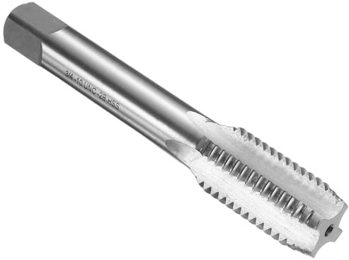 QUARKZMAN Hand Gewindebohrer, 3/4-10 UNS Amerikanische Gewindeschneider, Rechtshänder HSS6542, Geradnut-Schlichtschneider(SB)