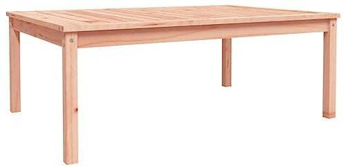 Makastle Outdoor Beistelltisch Balkontisch Klein Gartentisch Wetterfest Loungetisch Outdoor Couchtisch für Patio, 121x82,5x45 cm Massivholz Douglasie
