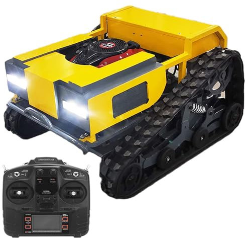 Remote Control Robot Lawn Mower, 9.5HP Four Stroke Engine, Climbs 40° Incline for Farm, Garden, Orchard