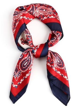 CHIC DIARY 65 * 65cm Halstuch Damen Quadratische Schal Scarf Taschentuch Bandana Seidentuch Seidenschal Geschenk für Frauen